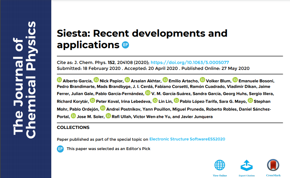 Journal of Chemical Physics - SIESTA